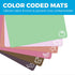 Extra Thick Flexible Plastic Cutting Board Mats, Set of 6, Dishwasher Safe, EZ-Grip Waffle Back, Food Icons