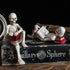GJFASGF 3 Psc Reading Skeleton Statue Gothic Horror Decor for Bookshelf and Desk Resin Figurine Halloween Decoration
