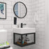 Shampoo and Conditioner Dispenser, No Drill Wall Mounted Shower Dispenser, Black, Single Chamber, 350ml