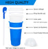 TIK TOK Slushy Cup - Frozen Magic Squeeze Cup, Ice Cream Maker Cup, DIY Cool Gadgets with Lid & Straw (GREEN)