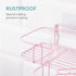 Set 2 Navaris Self Adhesive Shower Caddy - of Bathroom Organizer Shelves for Corner Wall of Bath - Toiletry Shampoo