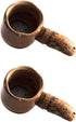 Natural Bamboo Tea Strainer - Handmade Fine Mesh Tea Filter Infuser for Loose Leaf Tea Cups Mugs Pots, Pack of 2