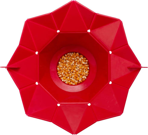 Chef'n PopTop Microwave Popcorn Popper, Cherry