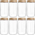 SHOWIN Overnight Oats Containers with Lids, 24oz Glass Jars with Lids 8