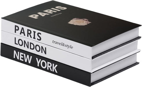 YVPSI 3 Pieces Fashion Decorative BookHardcover Modern Decorative Books Stacked Decorations Decor Books