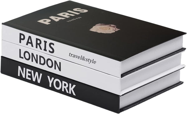 YVPSI 3 Pieces Fashion Decorative BookHardcover Modern Decorative Books Stacked Decorations Decor Books