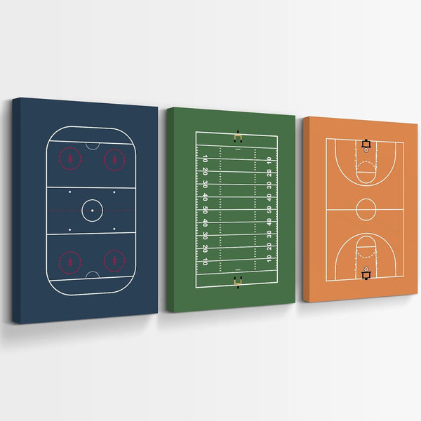 SYYANKK Boys Sports Wall Art Decor Nursery Kids Canvas Art Children Toddler Wall