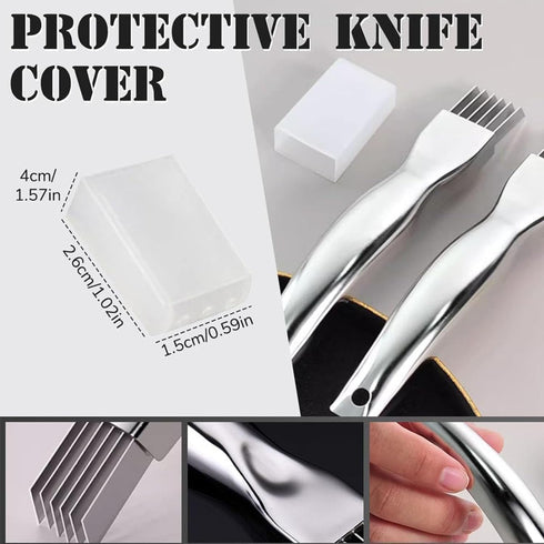 2pcs Shred Silk The Knife, 2024 New Stainless Steel Chopped Green Onion Knife, Sharp Scallion Shredding Cutter, Kitchen