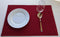 Red Placemats Set of 4, Double Layered Burgundy Place mats for Dining Table, Cranberry Waterproof Table Mats for