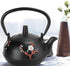 Teapot Stovetop Tea Kettle with Infuser, Uncoated Japanese Cast Iron, Black, 10 oz