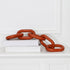 5-Link HMASYO Brown Wood Chain Link Decor, Wooden Decorative Chain Home Decor Accents, Coffee Table Decor, Shelf Decor