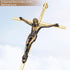 ACHIBANG Gold Crucifix Wall Cross, 10" Catholic Metal Cross with Jesus & INRI, Faith Decor for Wall Display
