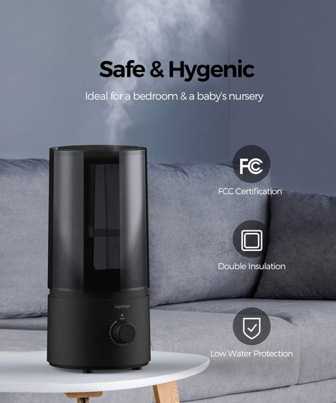 raydrop Humidifiers for Bedroom, Cool Mist Ultrasonic Humidifier for Babies, 1.70L, Filterless, Auto Shut Off (0.45
