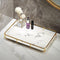 Makeup Organizer Vanity Tray, Stainless Steel Shelf for Bathroom Skincare Display Rack, Marble Print Ceramic Trays