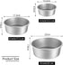 Lawei Round Cake Pan Set - 4" 6" 8" Aluminium Cake Pans with Removable Base for Wedding Birthday Party