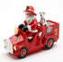 Cosmos Santa on Firetruck Salt and Pepper Set, 5.6-Inch Long