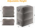 Inflatable Travel Foot Rest Pillow, Adjustable Height Leg Pillow for Kids Air Travel (Grey)