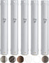 MEZUZAH CASE Holder (shidell) Plastic Semiround Silver Shin Waterproof Rubber Cork, Lot of 5 (White, 15)