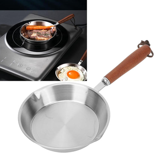 Non-Stick Frying Pan, 12CM Skillet Omelette Pan for Induction Cooking, Gas or Electric, Stainless Steel Egg Frying
