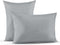 Superity Linen Pillow Cases Queen Size - Envelope Enclosure - 2 Pack - 100% Soft and Comfortable Premium Cotton - Grey