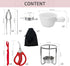 Reasmi Set 2 Cracker,2 Seafood,4 Forks,4 Shellers,2 Scissors,10 Candles,1 tool(25pcs) Crab Crackers and Tools with Crab