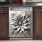 Stainless Steel Flower Magnetic Dishwasher Cover, Decorative Metal Art Style Kitchen Appliance Sticker, 23"x26"
