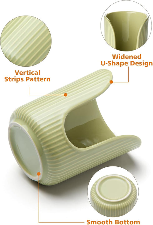 Bathroom Cup Dispenser, 3oz-4oz Ceramic Paper Cup Holder for Vanity Countertops, Small Mouthwash Dixie Cups Accessories
