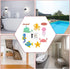 Non Slip Bathtub Stickers, 14 PCS Large Sea Adhesive Anti Slip Decal Treads for Shower and Bath Tub with Premium Scraper