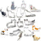 8 PCS Cat Cookie Cutter Set, Stainless Steel Cat Shapes, Candy Food Molds