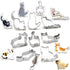 8 PCS Cat Cookie Cutter Set, Stainless Steel Cat Shapes, Candy Food Molds