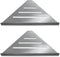 Corner Shower Caddy Organizer for Bathroom - 2 Pack Stainless Steel Modern