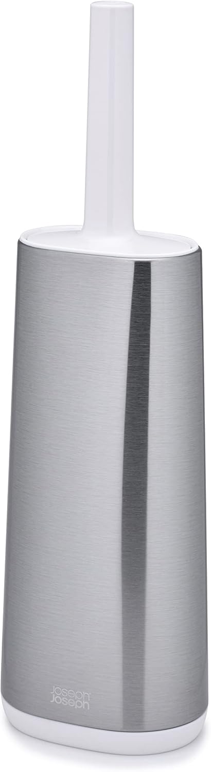 Set, Joseph Joseph Flex Hygienic Silicone Toilet Brush with Slim Holder Flexible Anti-drip, Anti-Clog Deep Clean Head