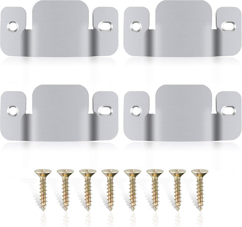 Sectional Couch Connectors Bracket, 4 Pieces Furniture Connectors with Screws for Sectionals