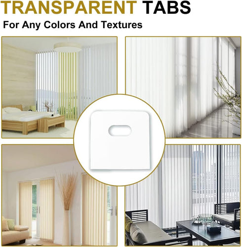 Vertical Blind Repair Tabs Kit for Vertical Blinds Replacement Slats (40pcs)