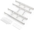SpaceAid Bamboo Drawer Dividers with Inserts, Adjustable Kitchen Organizers, 4 Dividers (17-22 in, White)