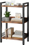 3-Tier Book Shelf, Bookcase with a Back Panel, Storage Shelves for Bedroom,