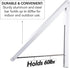 Foldable Clothing Rack, Wall-Mounted Retractable Clothes Hanger for Laundry Room, Small Collapsible Drying Rod (White)