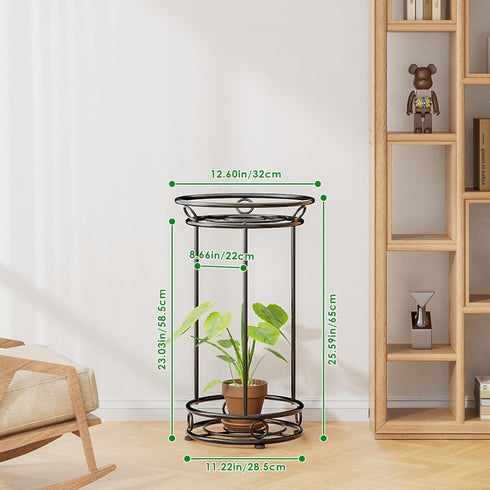 YIUKEA Plant Stand Indoor Outdoor - Metal Planter Holder Shelf Tall Tiered Flower Pot Display Organizer Rack