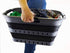 SAMMART 30L (8 Gallon) Collapsible Plastic Laundry Basket - Foldable Pop Up Storage Container (Grey/Black)