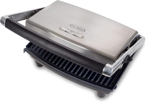Panini Press Gourmet Grilled Cheese and Sandwich Maker - Electric Indoor Grill with Drip Tray for Healthy Cooking