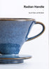 Ceramic Coffee Dripper Filter, 60 Angle Tapered Hand Brew Coffee Cup, Reusable Porcelain Pour Over Set for Home