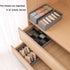 Underwear Organizer with Drawer Dividers, Foldable Fabric Dresser Closet Organizers, Dark Grey, 24cell Storage Box