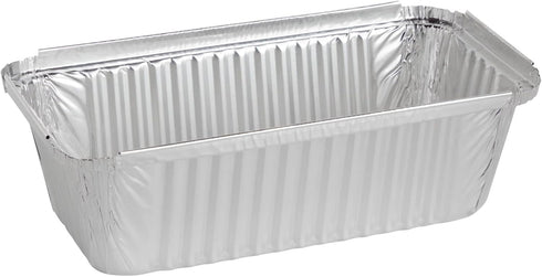 Juvale 50 Pack Aluminum Foil Disposable Loaf Pans: 2 lb with Lids for Baking Bread, Heating, Storing Food
