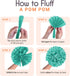 EpiqueOne 22-Piece Party Set - Tissue Paper Pom Poms in Mint, Ivory & Peach | Includes 12 Pom Poms, 6 Lanterns, 3