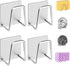 LYART 4Pcs Premium Sink Sponge Holder for Kitchen Sink Caddy - SUS304 Stainless Steel Waterproof Rustproof (Silver)