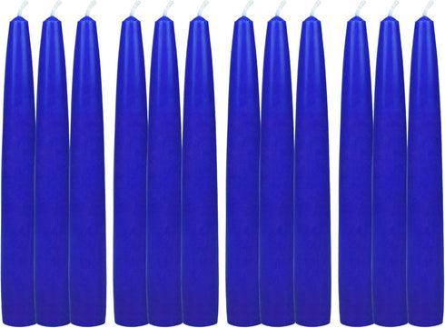 Zest Candle 12-Piece Taper Candles, 6-Inch, Blue