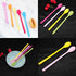 Set of 8 Colorful Melamine Mixing Spoons, Long Espresso Spoons for Coffee and Dessert, 8.8-Inch