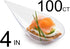 Zappy Clear Plastic Tear Drop Appetizer Spoon - 100 Count, 4 Inches, Tasting Spoons, Soup Spoons
