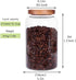 Large Glass Food Canisters, 93 FL OZ Kitchen Storage Container with Airtight Wooden Lids