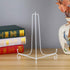 Artliving 2 Pack 12" Iron Large Plate Stand, White Iron Easel for Displaying Picture Frames and Cookbooks